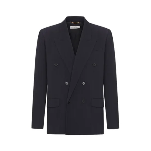 Double-Breasted Striped Blazer