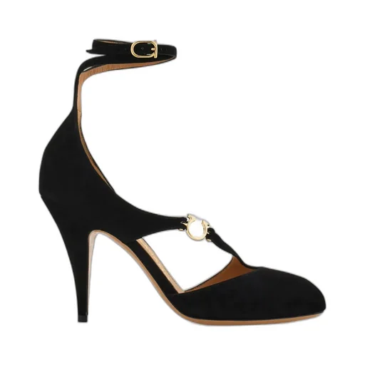 Peep-Toe Pump With Gancini Detail