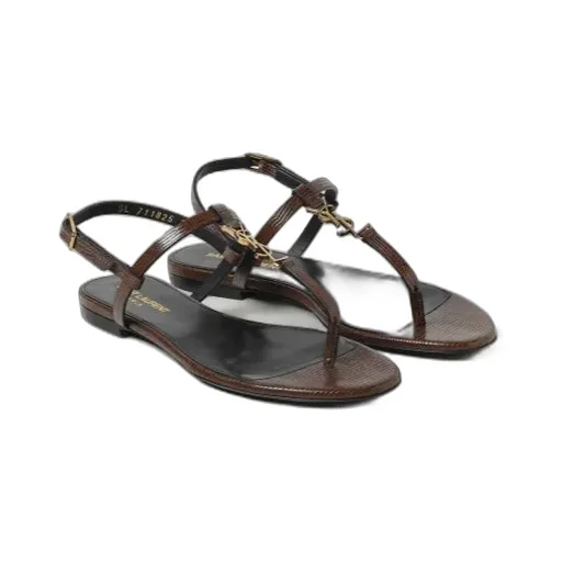 Logo Plaque Open Toe Sandals