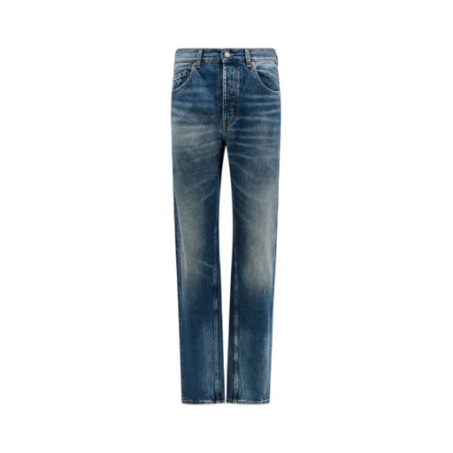 Logo Patch Straight Leg Jeans