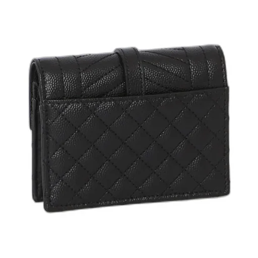 Logo Plaque Foldover Top Wallet