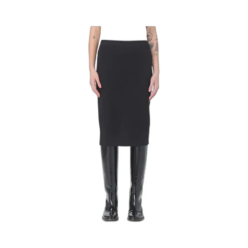 Mid-Rise Knitted Midi Skirt