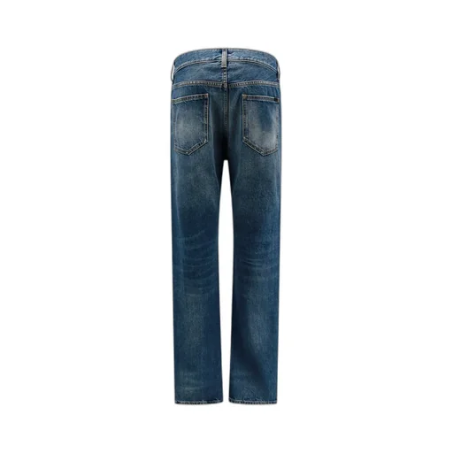 Logo Patch Straight Leg Jeans