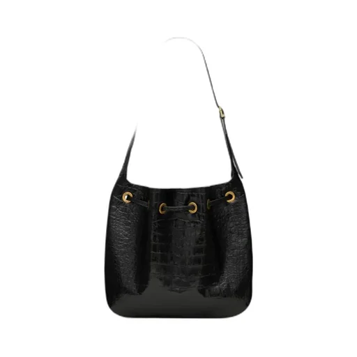 Paris Vii Medium Hobo Bag In Crocodile-Embossed Patent Leather