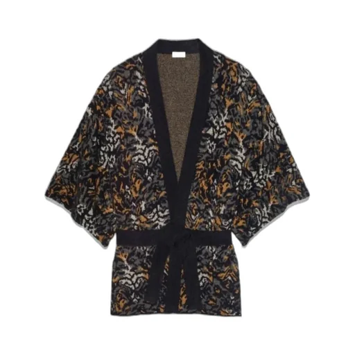 V-Neck Tied Short-Sleeved Cardigan