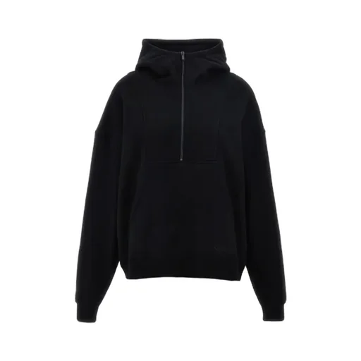 Zip Detailed Long-Sleeved Hoodie