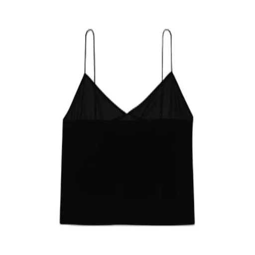 Sheer-Panel Vest Top
