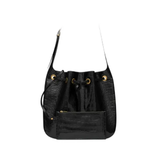 Paris Vii Medium Hobo Bag In Crocodile-Embossed Patent Leather