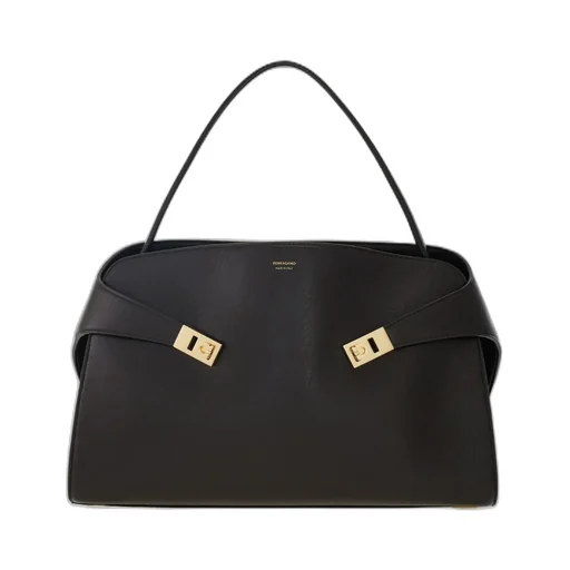 Buckled Leather Shoulder Bag