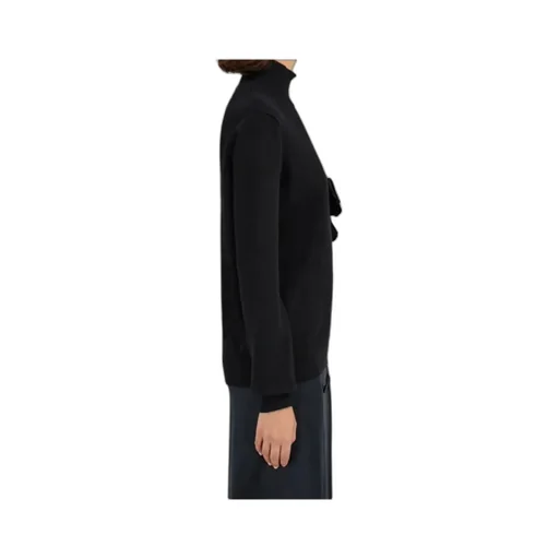 Flower Embellished Turtleneck Jumper