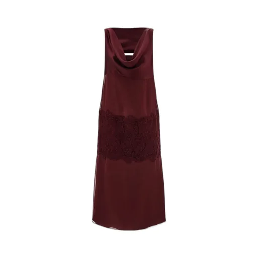 Silk Dress With Drape Detail