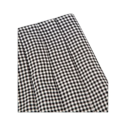 Pleated Checked Skirt