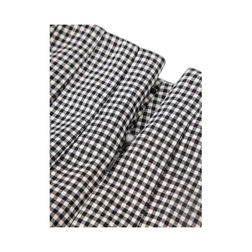 Pleated Checked Skirt