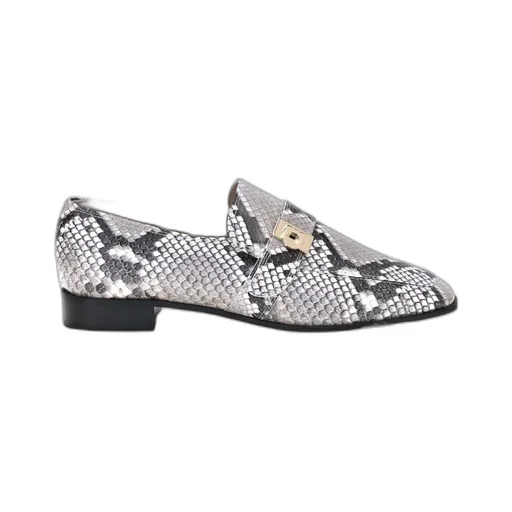 Embossed Slip On Loafers