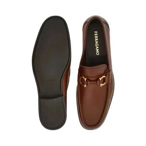 Gancini Leather Loafers