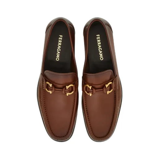 Gancini Leather Loafers