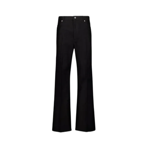 Textured Finish Straight Leg Trousers
