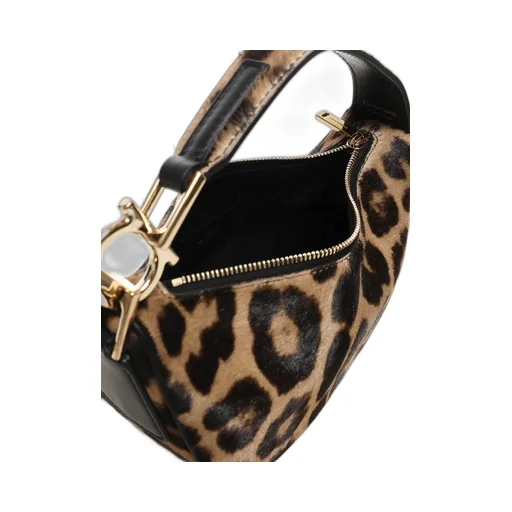 North-South Gancini-Embellished Shoulder Bag