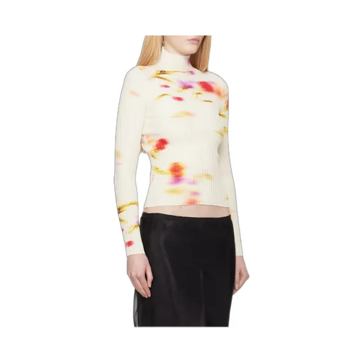 Blossom Print Mock Neck Top