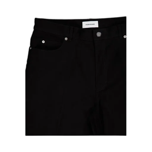 Textured Finish Straight Leg Trousers