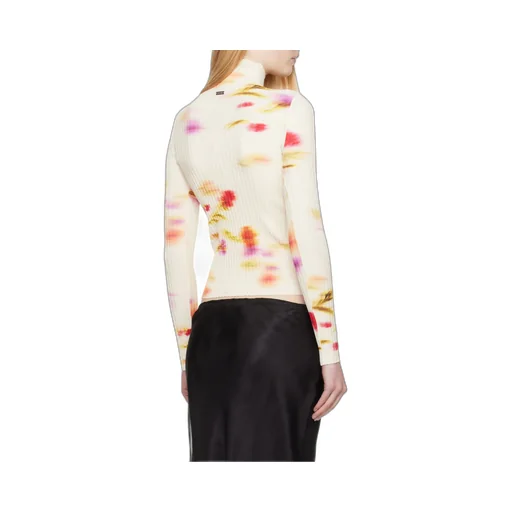 Blossom Print Mock Neck Top