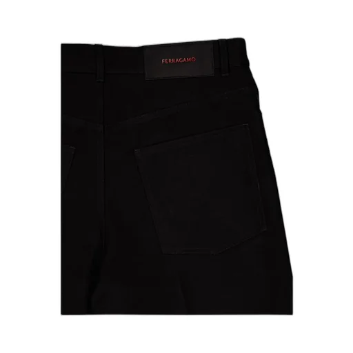Textured Finish Straight Leg Trousers