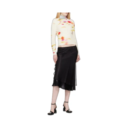 Blossom Print Mock Neck Top
