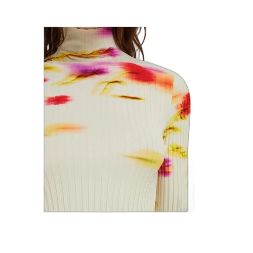 Blossom Print Mock Neck Top