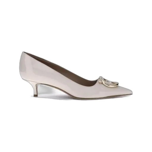 Gancini Plaque Pointed Toe Pumps