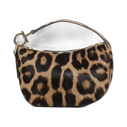 North-South Gancini-Embellished Shoulder Bag
