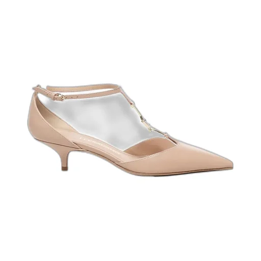 F Buckle T-Strap Pumps