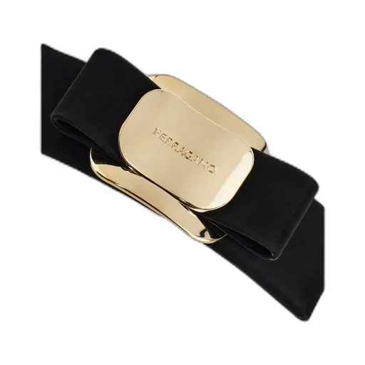Leather Hair Clip With Bow Embellishment