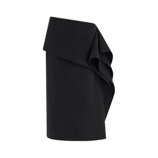 Asymmetric Skirt With Peplum Detail