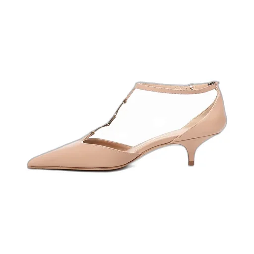 F Buckle T-Strap Pumps