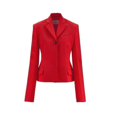 Lapel Button-Down Suit Coat