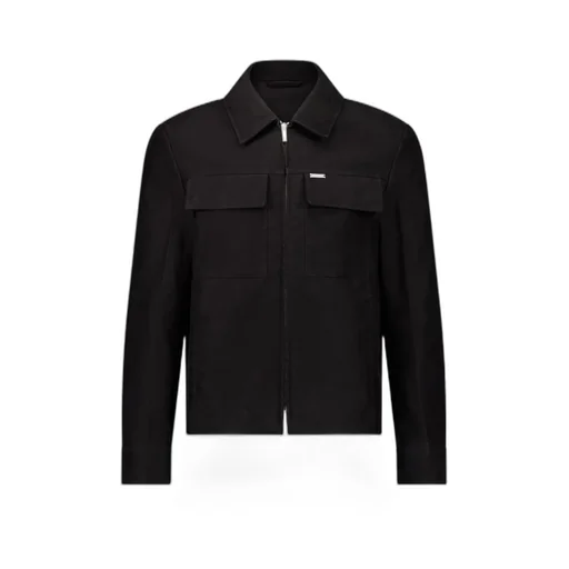 Logo Plaque Zipped Jacket