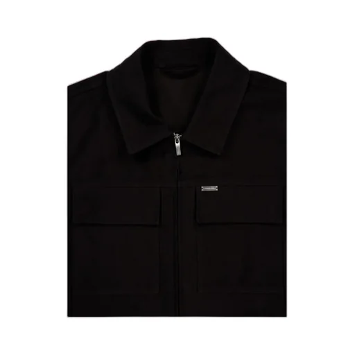 Logo Plaque Zipped Jacket