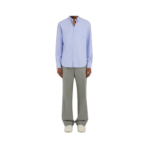 Shirt With Tonal Embroidered F