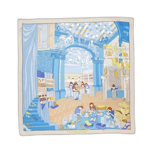 Atelier Print Square Silk Scarf