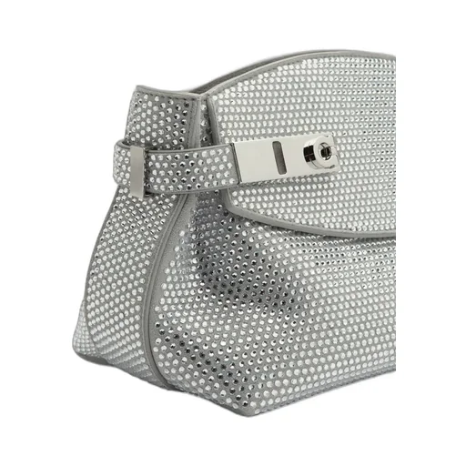 Crystal Decorated Mini Hug Shoulder Bag