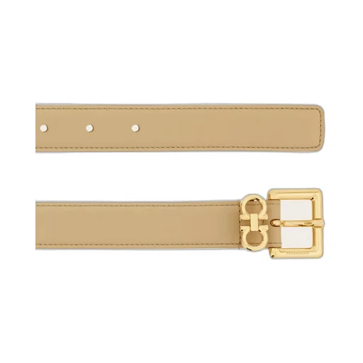 Double Gancini Buckle-Fastened Belt