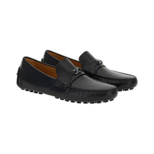 Gancini-Buckle Slip-On Loafers