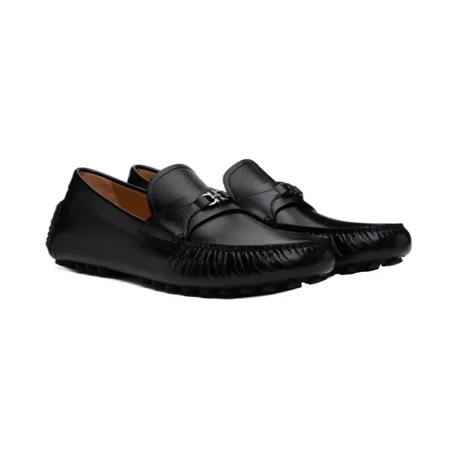 Gancini-Buckle Slip-On Loafers