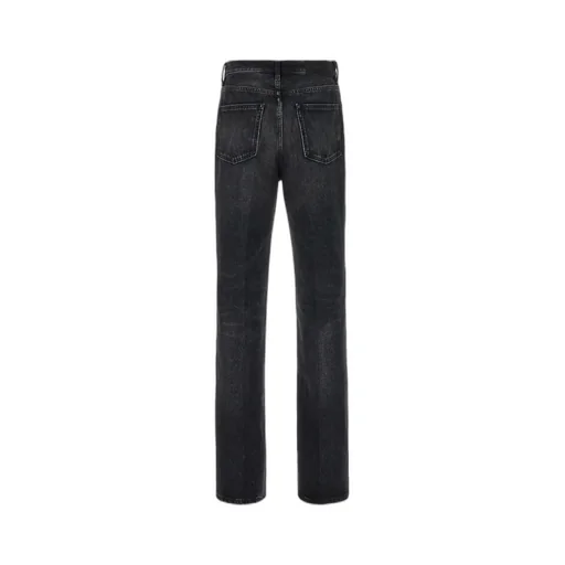 Logo Patch Stonewashed Denim Jeans