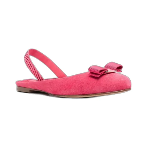 Bow-Detailed Slip-On Flat Shoes