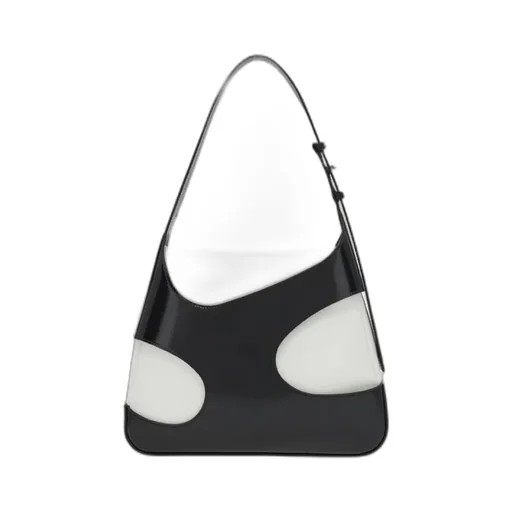 Cut-Out Detailed Logo Debossed Shoulder Bag