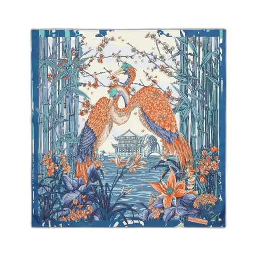 Pattern Silk Scarf