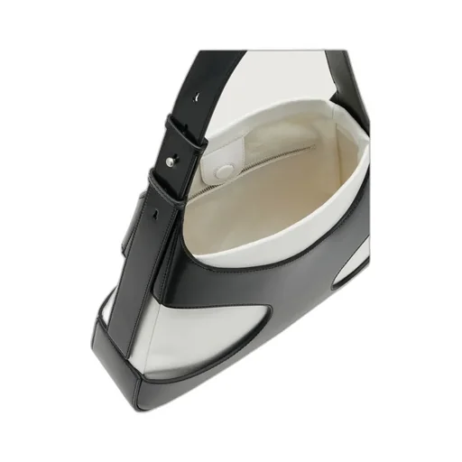 Cut-Out Detailed Logo Debossed Shoulder Bag