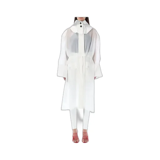 Long-Sleeved Hooded Trench Coat