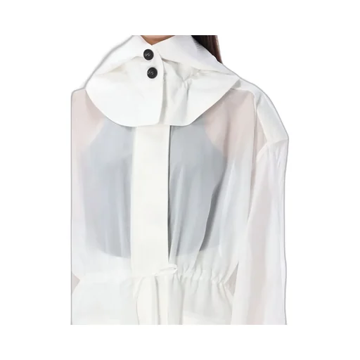 Long-Sleeved Hooded Trench Coat